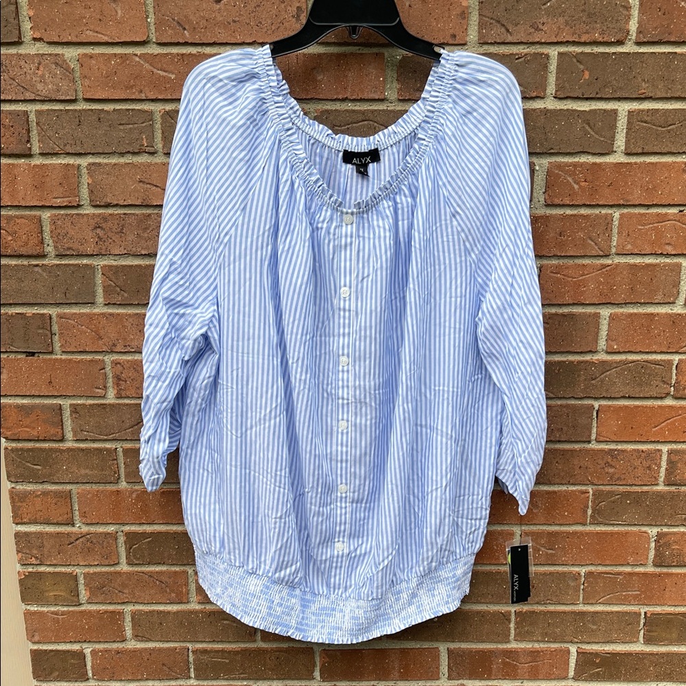 Alyx Light Blue Striped Blouse